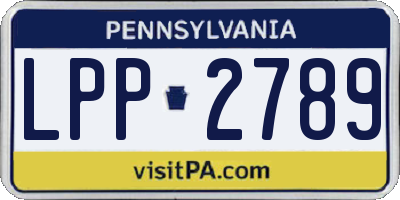 PA license plate LPP2789