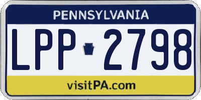 PA license plate LPP2798