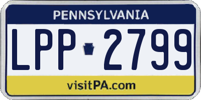 PA license plate LPP2799