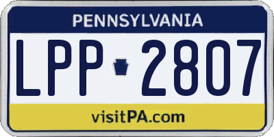 PA license plate LPP2807