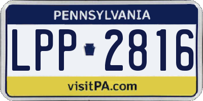 PA license plate LPP2816