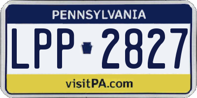 PA license plate LPP2827