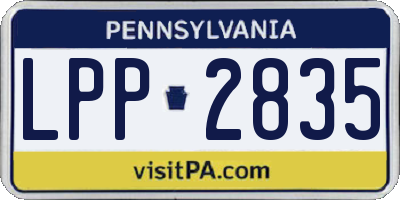 PA license plate LPP2835
