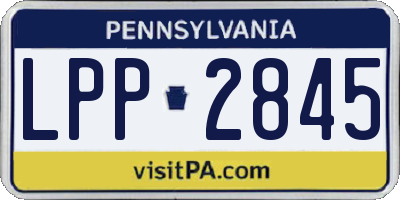 PA license plate LPP2845