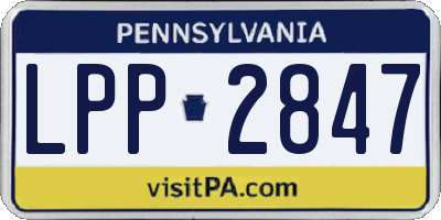 PA license plate LPP2847