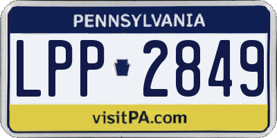 PA license plate LPP2849