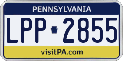 PA license plate LPP2855
