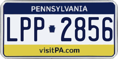 PA license plate LPP2856