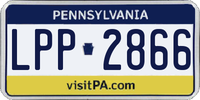 PA license plate LPP2866