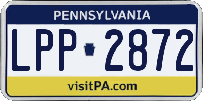 PA license plate LPP2872