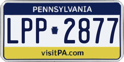PA license plate LPP2877