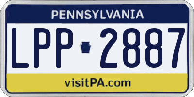 PA license plate LPP2887