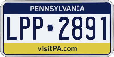 PA license plate LPP2891