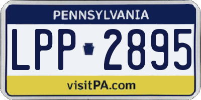 PA license plate LPP2895
