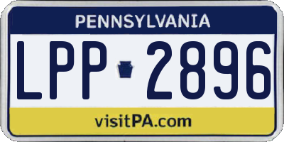 PA license plate LPP2896