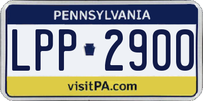 PA license plate LPP2900