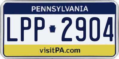 PA license plate LPP2904