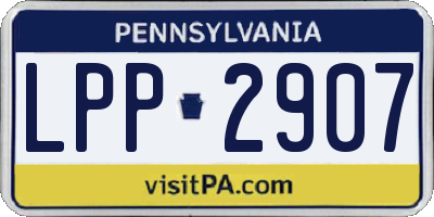 PA license plate LPP2907