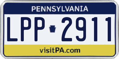 PA license plate LPP2911