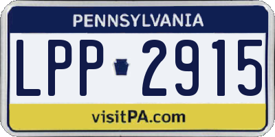 PA license plate LPP2915