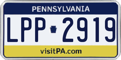 PA license plate LPP2919