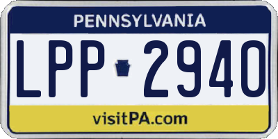 PA license plate LPP2940