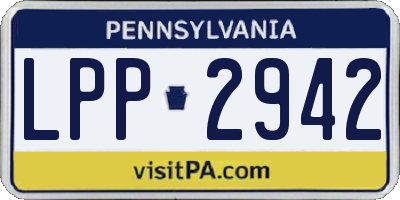 PA license plate LPP2942