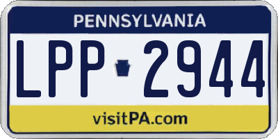 PA license plate LPP2944