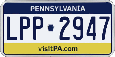 PA license plate LPP2947