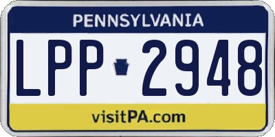 PA license plate LPP2948