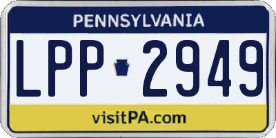 PA license plate LPP2949