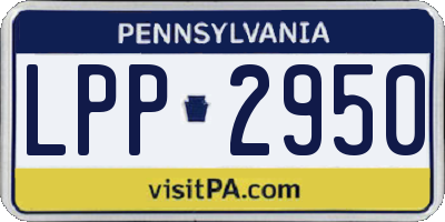 PA license plate LPP2950