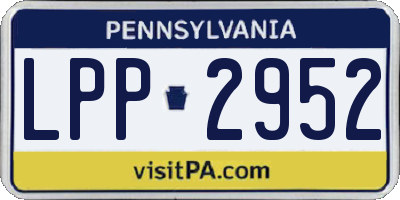 PA license plate LPP2952