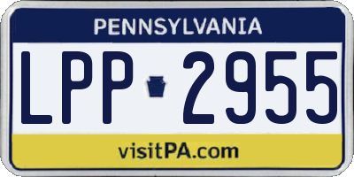 PA license plate LPP2955