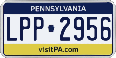PA license plate LPP2956