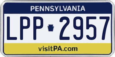 PA license plate LPP2957