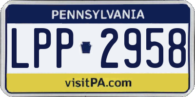 PA license plate LPP2958