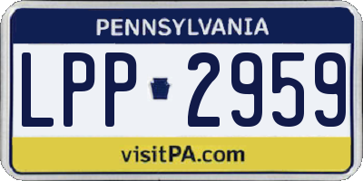 PA license plate LPP2959