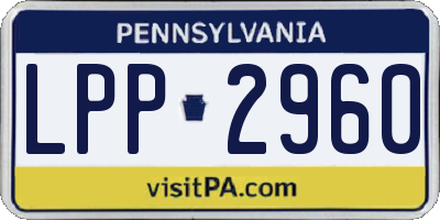 PA license plate LPP2960