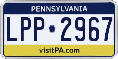 PA license plate LPP2967