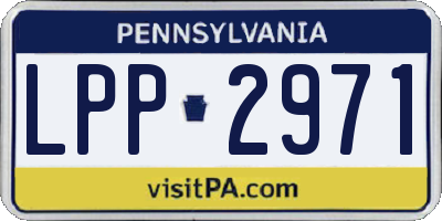 PA license plate LPP2971