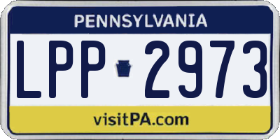 PA license plate LPP2973