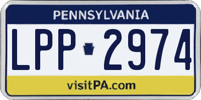 PA license plate LPP2974