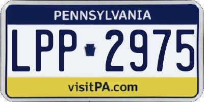 PA license plate LPP2975