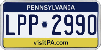PA license plate LPP2990