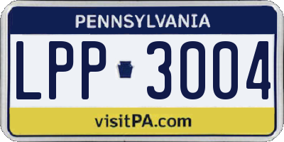PA license plate LPP3004