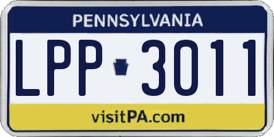 PA license plate LPP3011