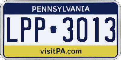 PA license plate LPP3013