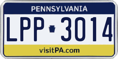 PA license plate LPP3014