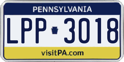 PA license plate LPP3018